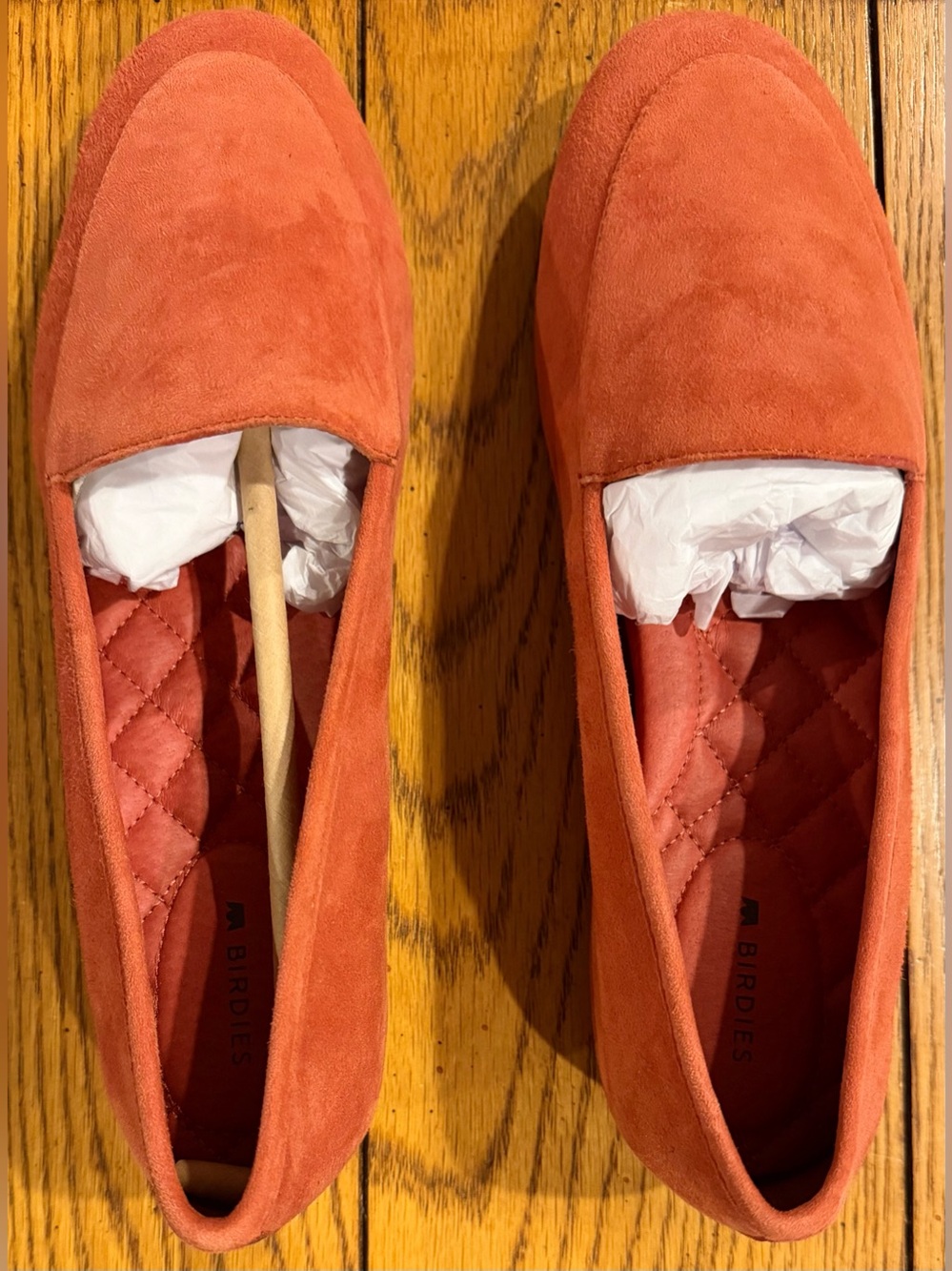 NWOB BIRDIES Vesper Flat, size 8, sienna color, suede upper